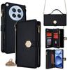 For Oppo Find X8s 5G Case Cross Texture PU Leather+TPU Wallet Phone Cover with Strap