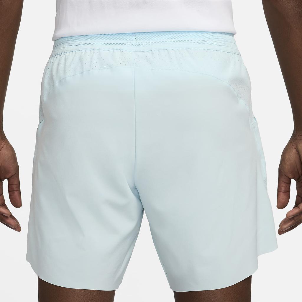 Nike Rafa Solid Logo Drawstring Elastic Waist Five-Point Casual Shorts Men Shorts Glacier-Blue DV2881-474