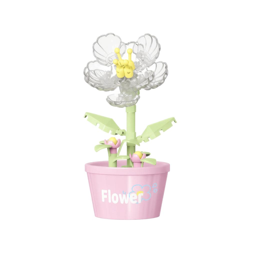 Flower Pot Building Set for Kids, Educational DIY Assembly Toy
