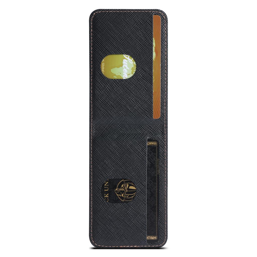 SUTENI H17 For iPhone 16 Pro Magnetic Case Cross Texture Leather Phone Back Cover with Detachable Card Bag