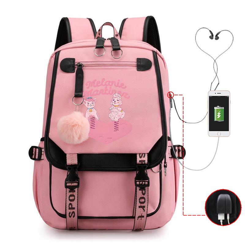 Peripheral Printed Backpack Female Fashion Student Multifunctional Casual School Bag