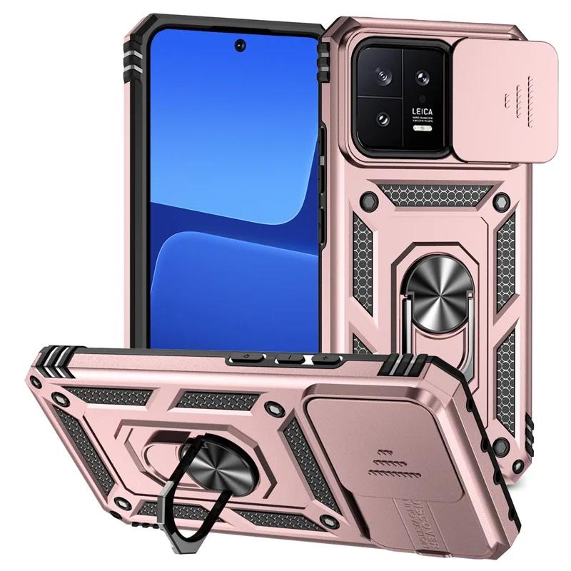 Custodia con Protezione Fotocamera Scorrevole Per Xiaomi Mi 13t Pro Mi13t Mi 13 t Pro Supporto ad Anello Cavalletto Cover Corazzata Per Xiaomi Mi 13 Pro Custodie