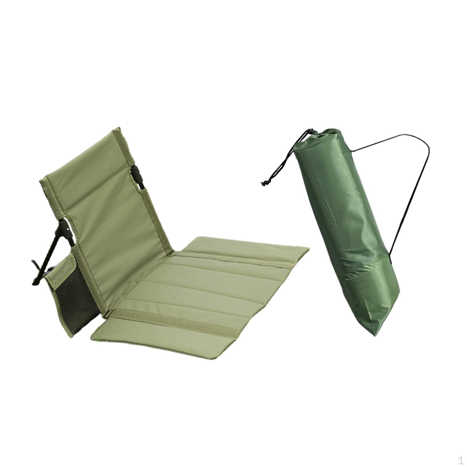 

Camping Floor Chair Beach Stadium Seat for Trekking Picnic Swimming Pool зелёный