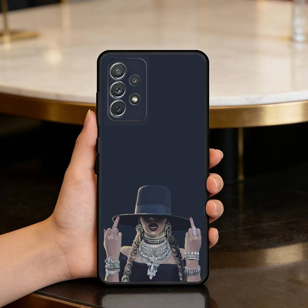 Beyonce C-Cowboy C-CarterS Phone Case For Samsung Galaxy A73,A72,A71,A70,A53,A52,A51,Soft Silicone Black Cover
