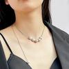 Catena Collo Multi-Strato Osso di Serpente Perla Temperamento Freddo Nicchia Versatile Collana Semplice Sfera Rotonda Personalizzata