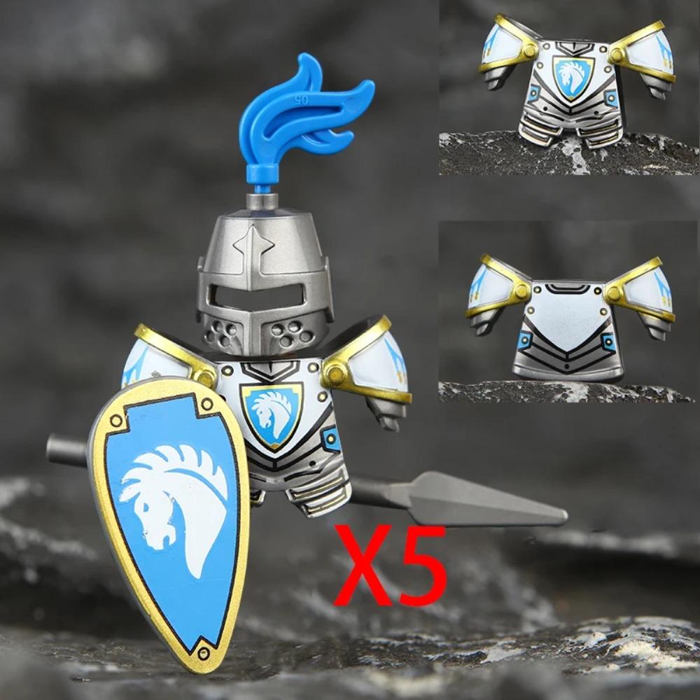 Figuras de Soldados de Castelo Militar Medieval Blocos de Construção Roma Cavaleiro Leão Arma Guerreiro Espada Infantaria Capacete Modelo Tijolos Brinquedos