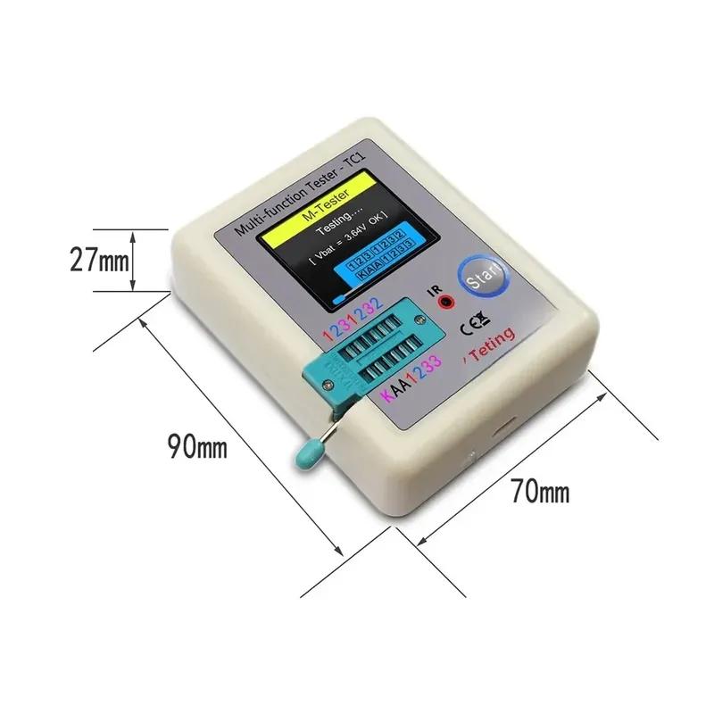 LCR TC1 1.8" TFT LCD Display Multi-meter Transistor Tester Diode Triode Capacitor Resistor Test Meter MOSFET NPN PNP Triac MOS