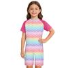 Mono Adorable Estampado Adaptativo para Niños con Necesidades Especiales Cuello Redondo Manga Corta Anti-rozaduras