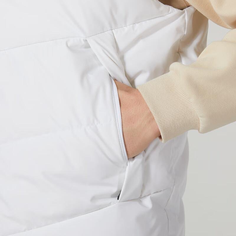 Adidas Three-Stripe Windproof Stand Collar Down Vest Men Outerwear White IS0369