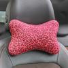 Leopard Print Car Headrest Neck Pillow Auto Seat Support Cushion Interior Decor