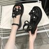 Fashion Women's Sandals Outdoor Flowers Luxury Summer Daily Ladies Shoes 2025 Trend Designer Chic and Elegant Sales Comfort Vintage Shoe