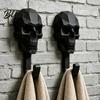 Beschädigungsfreier Wandhaken 2 Stück Haken mit 3D-gedrucktem Totenkopf-Design Haken