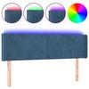 VidaXL Tête de Lit à LED Meuble de Chambre à Coucher Accessoire de Lit Double Tête de Cadre de Lit Intérieur Bleu Foncé 3123008