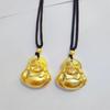 Vietnamese Sand Gold Maitreya Buddha Pendant Necklace for Men & Women