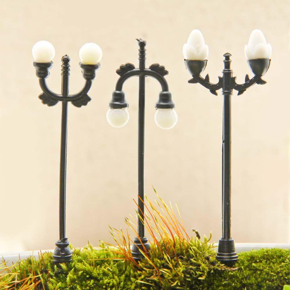 DIY Plastic Decoration Fairy Craft Garden Street Lamp Landscaping Artificial Lamp Miniature Lamp