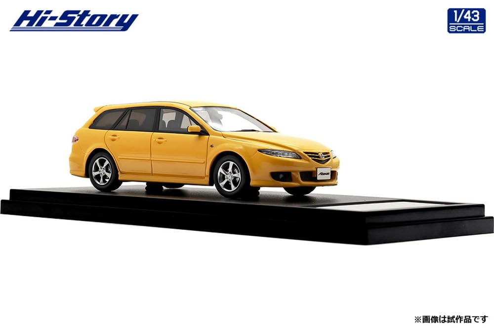 Inter Allied Hi Story 1/43 Scale Mazda Atenza Sports Wagon 23S (2004) Canary Yellow Mica Finished Model HS490YE
