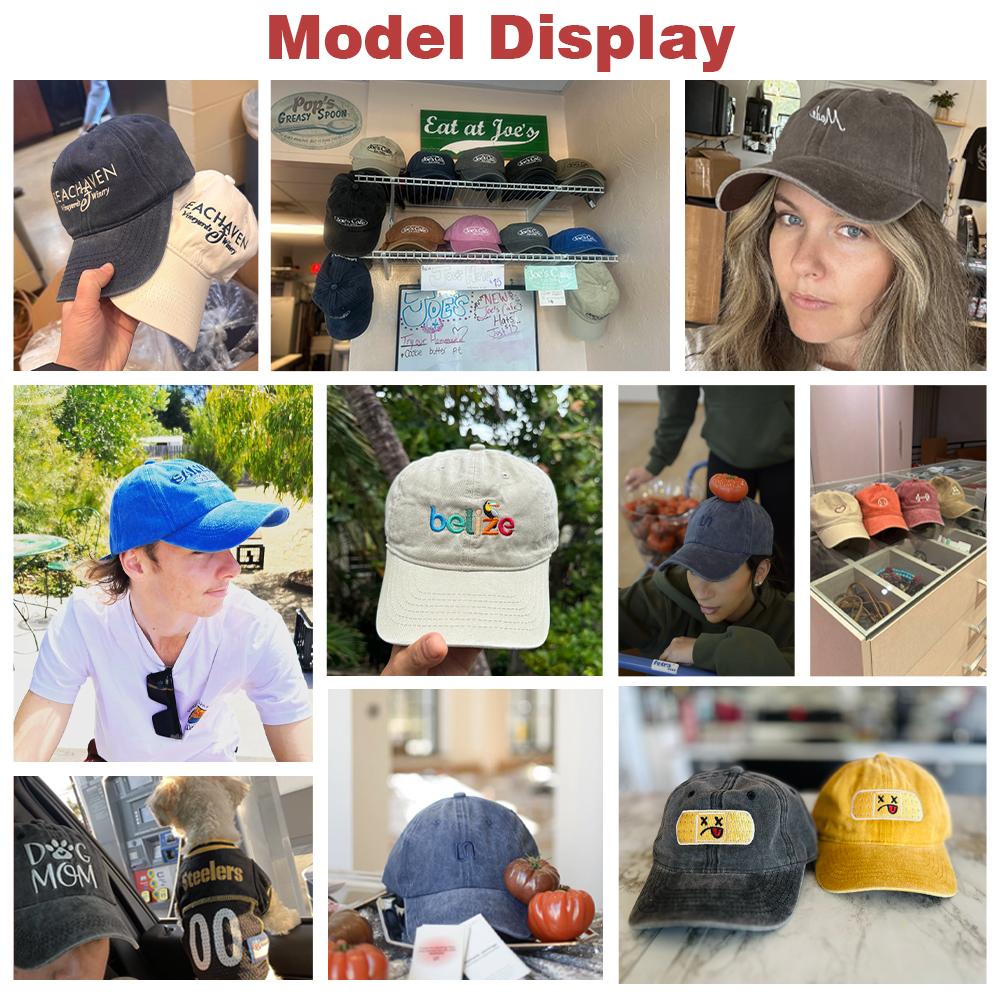 Sporty Common Blank Washed Unstructured Low Profile Dad Hat Custom Logo Cotton Plain Strapback Vintage Baseball Cap