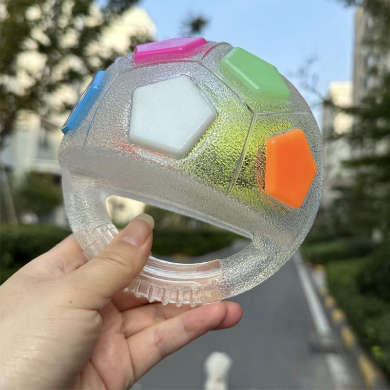 Köpek Oyuncakları Saplı Futbol Topu Dış Mekan Sesli Yüzen Çekişme Köpek Çekme Oyuncağı Küçük Orta Büyük Irk Oyun Hediyeleri