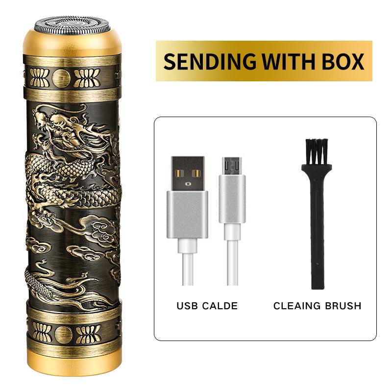 Wiederaufladbarer Herren-Reise-Elektro-Rasierer mit Doppelkopf