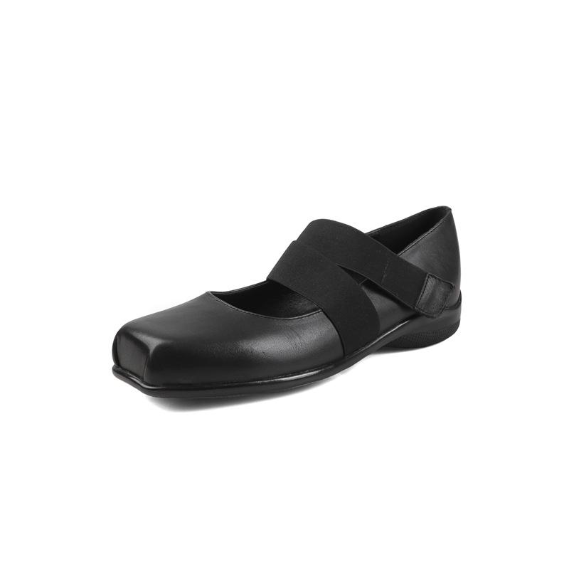 French retro 2025 super fire Mary Jane small leather shoes are beautiful with skirts, not tired, great-looking feet, flat single shoes women
