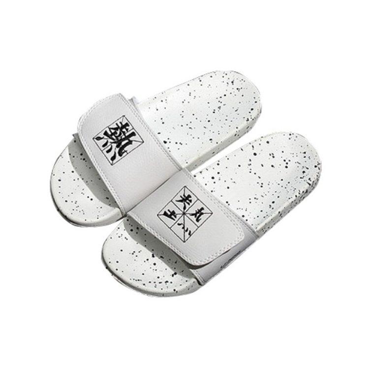 Li Ning Hot Slide Slippers Women's White Black AGAM014-1