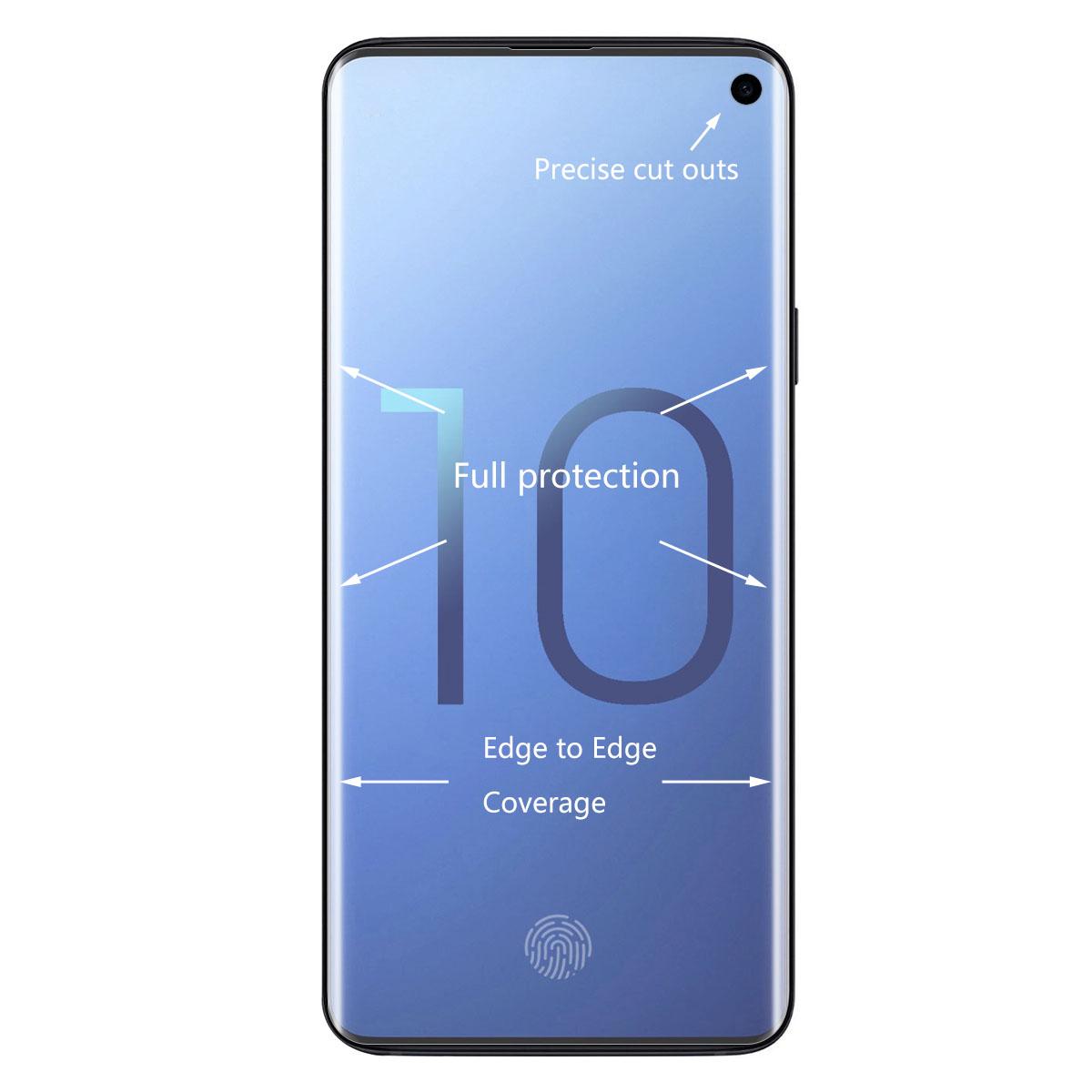 

HAT PRINCE for Samsung Galaxy S10 3D Full Size PET Curved Hot Bending HD Clear Screen Protector [Support Ultrasonic Fingerprint Unlock]
