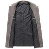 Autumn and Winter New Checked Wool Coat Men's Wool Coat Medium Long Woolen Men's Coat