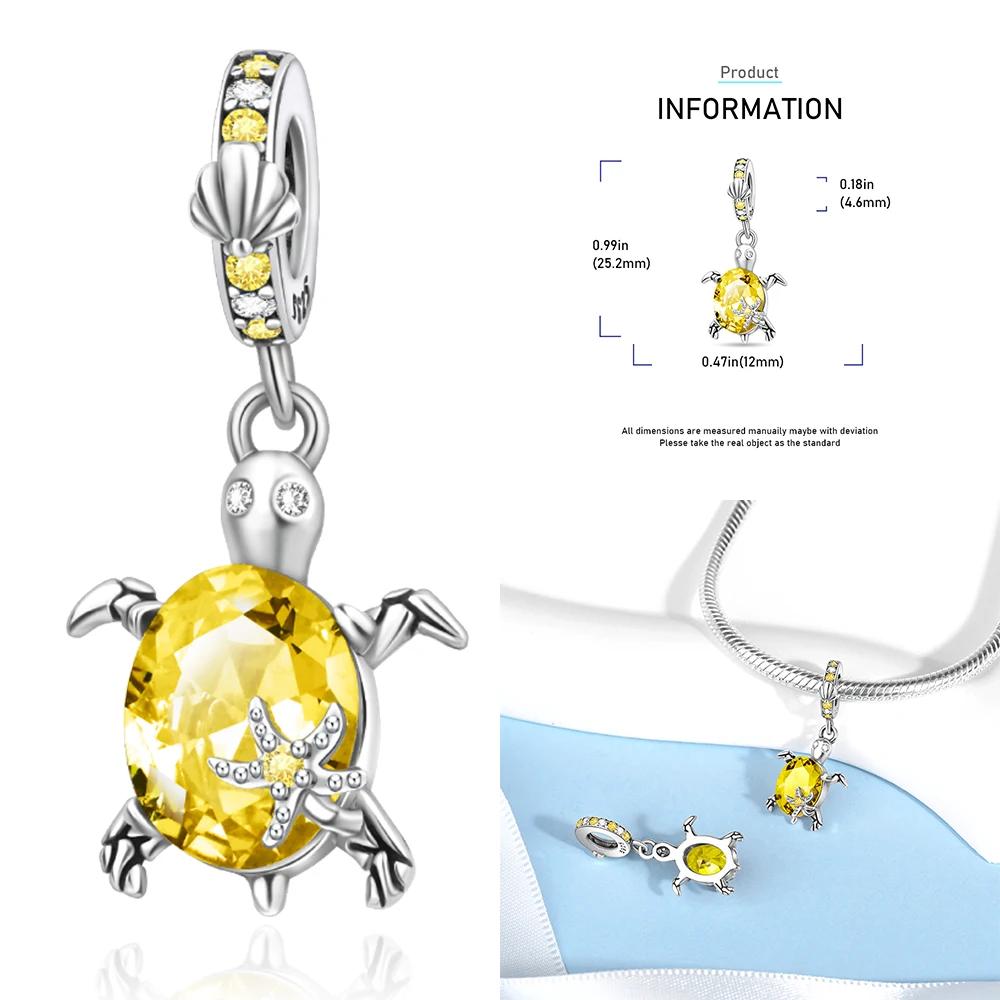 Dangle Charms Copper Beads Car Sea Turtle Flower Fairy Fit Original Bracelet Necklace Making Jewelry Gift