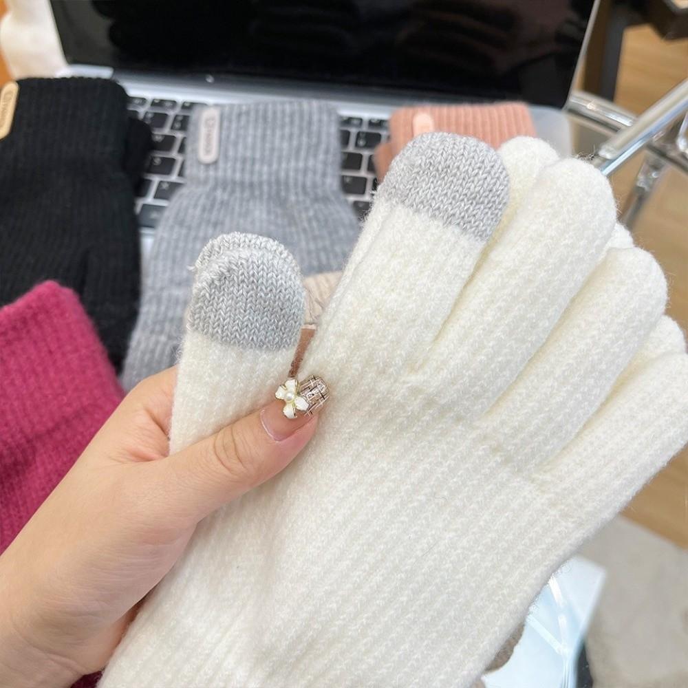 Keep Warm Touch Screen Gloves Cold Proof Mittens New Knitted Gloves  Winter