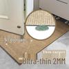 Ultra-Thin Japanese-Style Non-Slip Water-Absorbing Linen-Look Entrance Doormat, 2mm, Cuttable & Machine Washable for Home Hallway