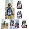 Mochila Escolar Colorida de Tubarão com Material de Nylon Impermeável para Crianças da Escola e Estampa de Desenho Animado