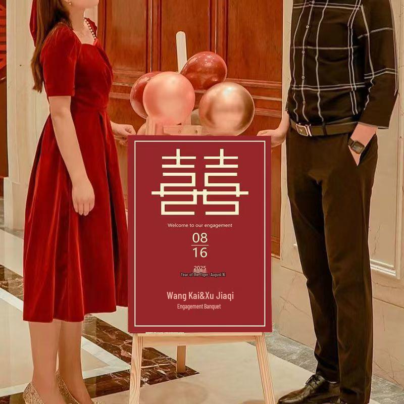 Wedding Ceremony Engagement Welcome Sign - Decorative Guide and Water Board Stand