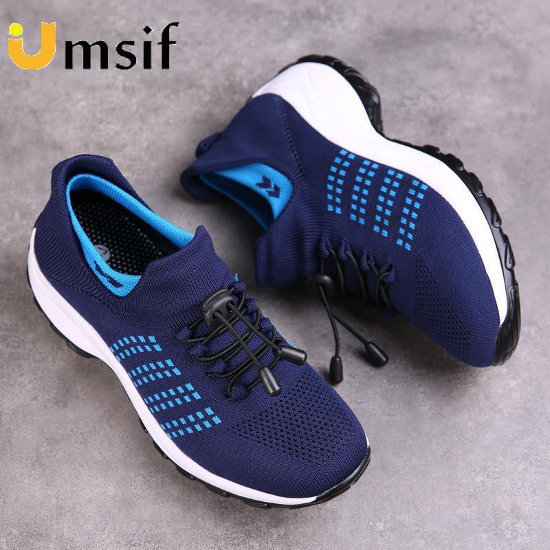 Damen-Laufschuhe, lässig, atmungsaktiv, Mesh, Übergröße, Damen-Sneaker