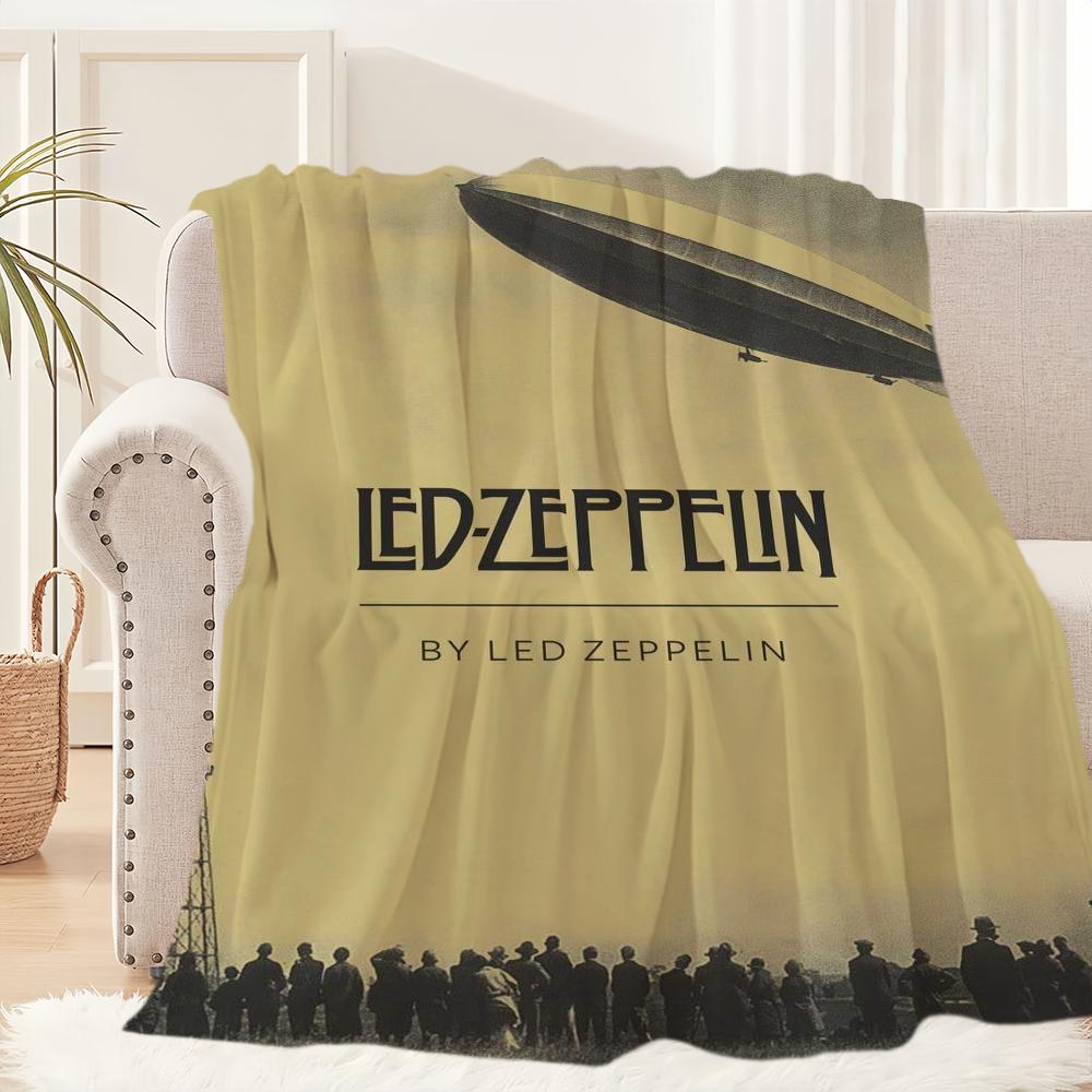 

Плед ROCK Band Плюшевий Килимок для сну Дивана для Вітальні L-LedS Z-Zeppelin-ES Кімнати Теплий Офіс Спальня День Народження Дім Подорожі Подарунки Дітям 30x40in