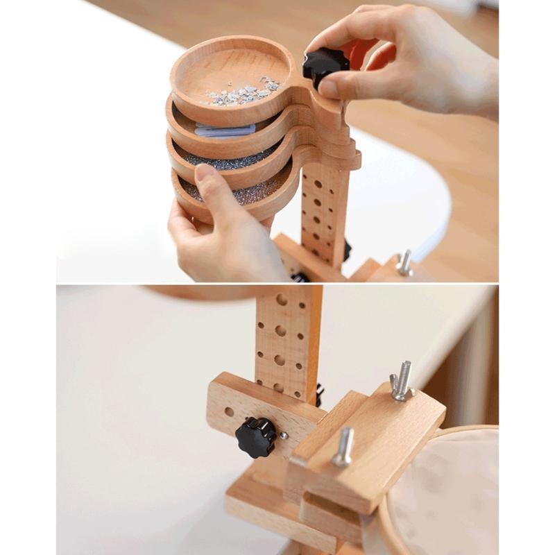 Adjustable Embroidery Hoop Crosses Stitching Stand Embroidery Hoop Holder Embroidery Frame Stand for Craft Enthusiasts