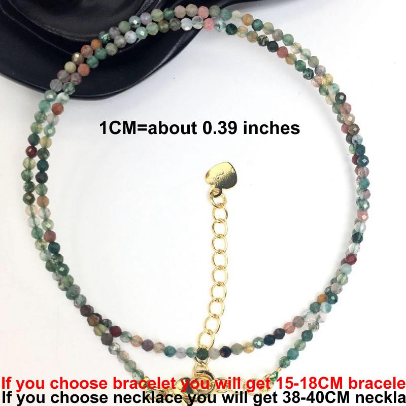 Cutting Flash Beads Gemstones for Men and Women Necklace Bracelet Crystal Quartz agate Choker Jewelry Party Gift Fashion 2-3mm