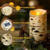 3PCS LED Flameless Pillar Candles Battery Operated with Flickering Warm Yellow Light Moving Wicks Candles with Timer and Remote