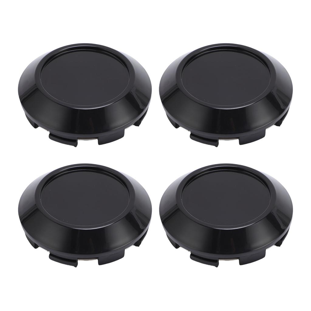 4pcs Wheel Center Caps Excellent Sealing Exquisite ABS Snap On Wheel Center Hub Cap Cover 76mm Outer Diameter Black