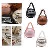Small Basketball Shaped Handbags Leather Chain Round Tote Graphic travel School Leisure Vacation