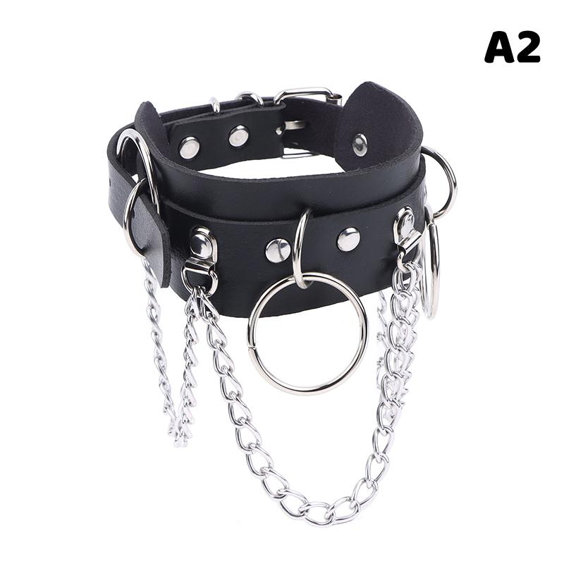 1 Stück Süß Kühl Cosplay Nieten Stern Punk Rock Gothic Damen Halsband Pu Leder Dorn Hip Hop Bondage Choker Schmuck