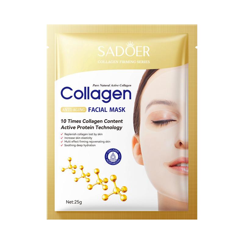 

10PCS Collagen Anti Wrinkle Facial Mask Anti Aging Fade Fine Lines Firm Skin Moisturizing Brightening SkinCare Korean Cosmetics 1pc