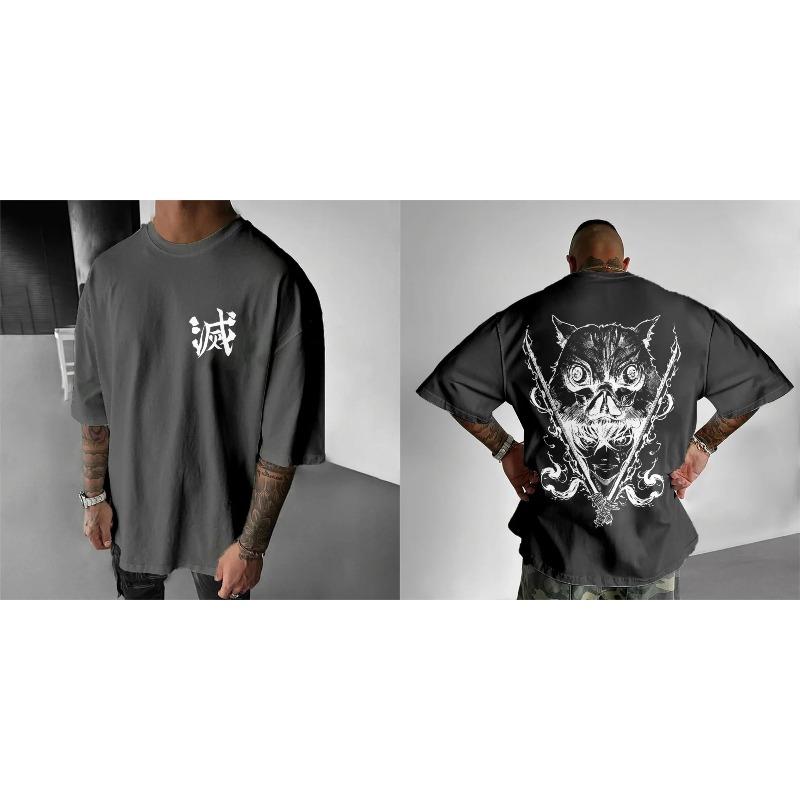 T-shirt da uomo Demon Slayer Blade Bocca Pingyi Zhizhu Nuova Collezione Primavera Estate 2026 Stile Super Y2K Streetwear da Uomo e Donna