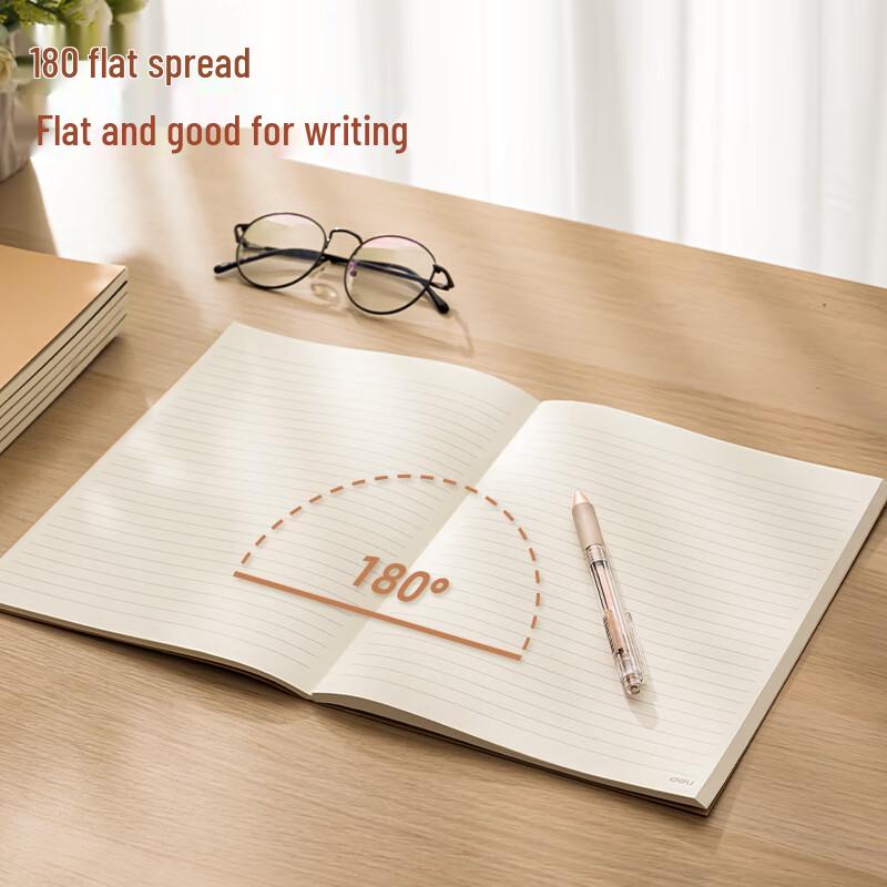 Deli B5 Kraft Paper Soft Cover Stitched Notebook (6-Pack)