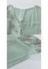 Mom's Summer Chiffon Dress: Stylish Short-Sleeve Belted Skirt for Middle-Aged & Elderly Women
