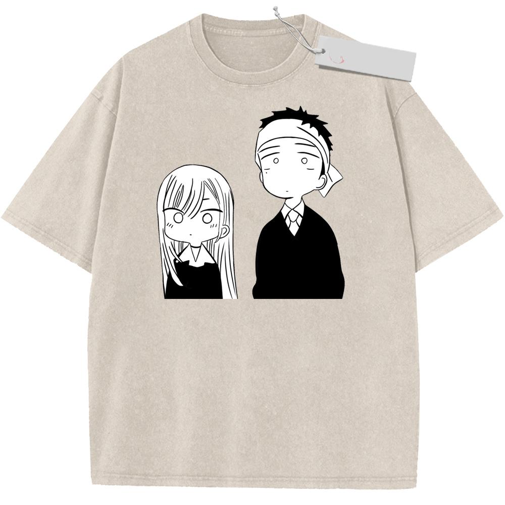 My Dressup Darling Anime Gojo Wakana Kitagawa Marin Washed T Shirt Summer Casual Short Sleeve Cotton Tees Tops Men Women Tshirt