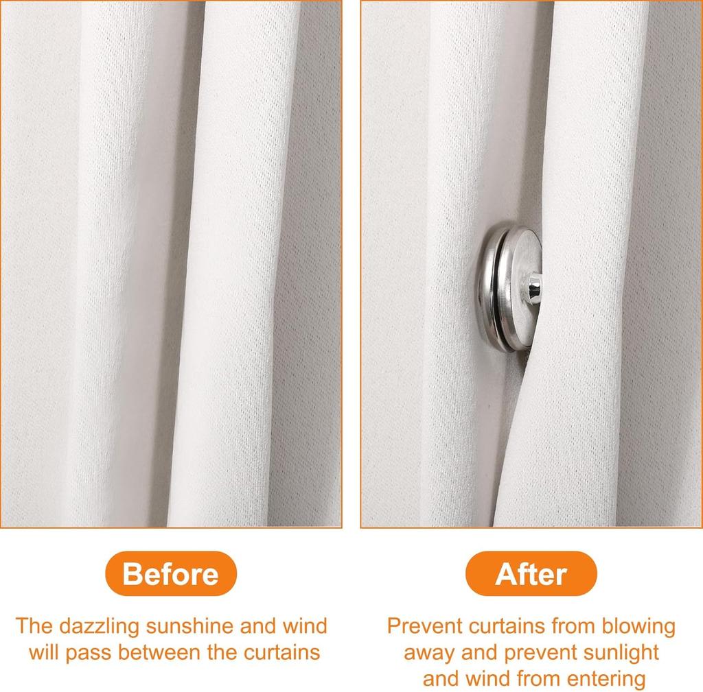1-12 Paare Vorhang Magnetischer Knopf Nagelfrei Abnehmbar Fenster Vorhang Schließen Magnet Schnalle Verstellung Vorhangclip Zubehör