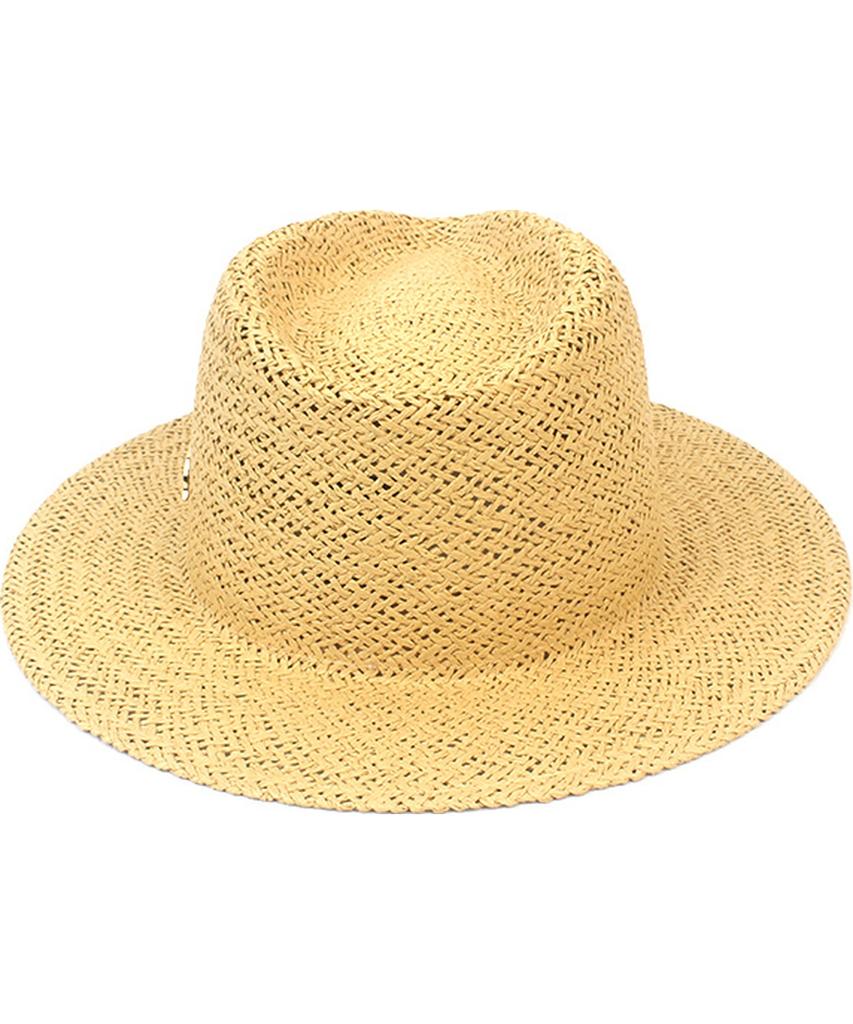 Yunibeosyeolkemiseuteuli Summer Simple Beige Fedora - Big Size Summer Fedora