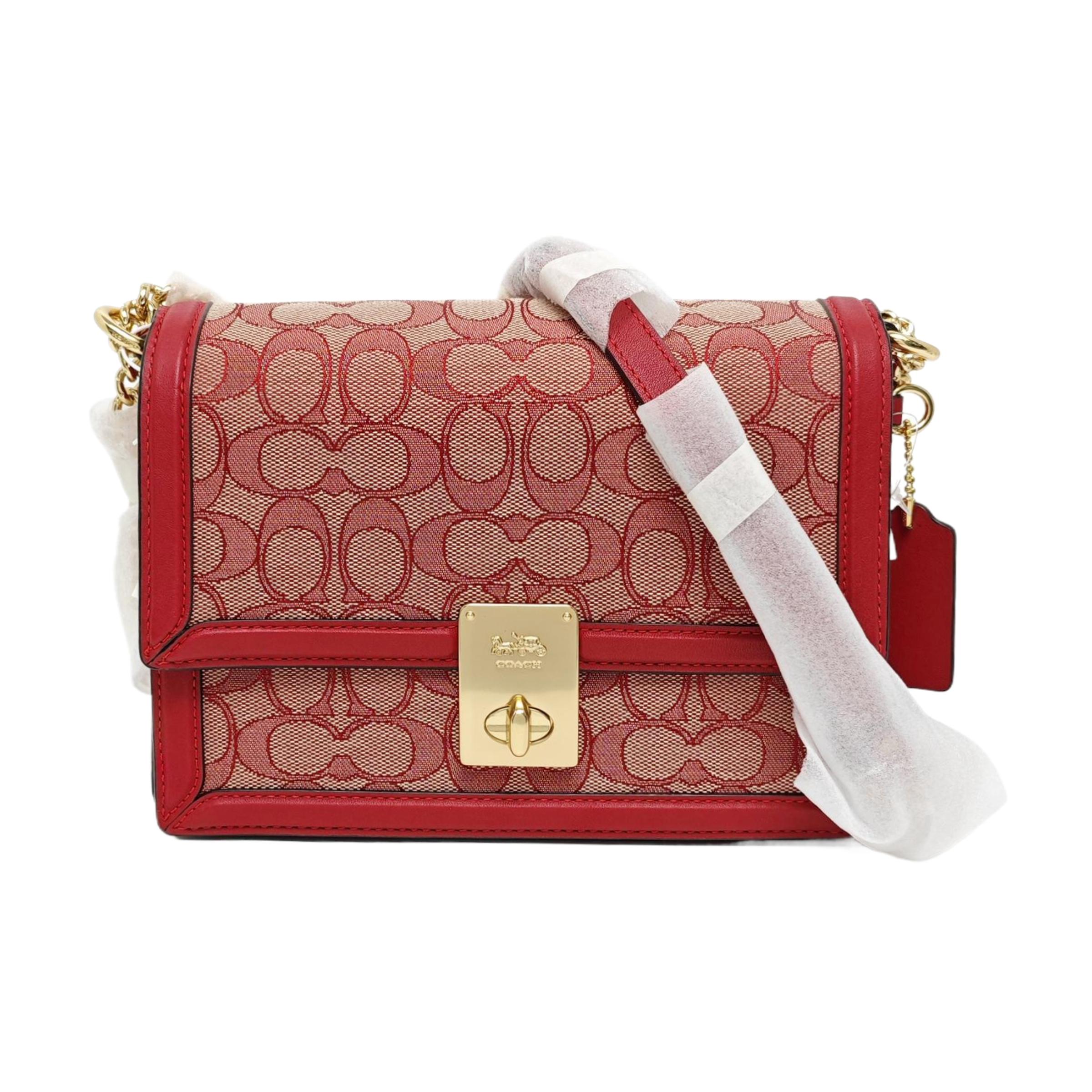 [Pre-Owned] Hutton 21 Monogram Leather Small Square Chain Bag - Excellent #1H59DIE ONE SIZE
