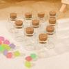 10Pcs Clear Glass Bottles with Cork Stopper Wishing Drifting Bottles Wedding Party Decor Glass Spice Capsules Jars Filling Vials