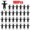 100pcs Car Inner Mudflap Clips Fender Clips Nylon Push Type Retainer Clips Accessories 21030249 For Chrysler 6503598 8mm Hole